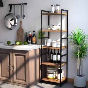 Industrial Style Ladder Bookcase Kitchen Rack (5 Tier)-Special