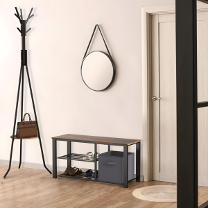 Rustiva Simple Houseware 2 Tier Shoe Bench Rack