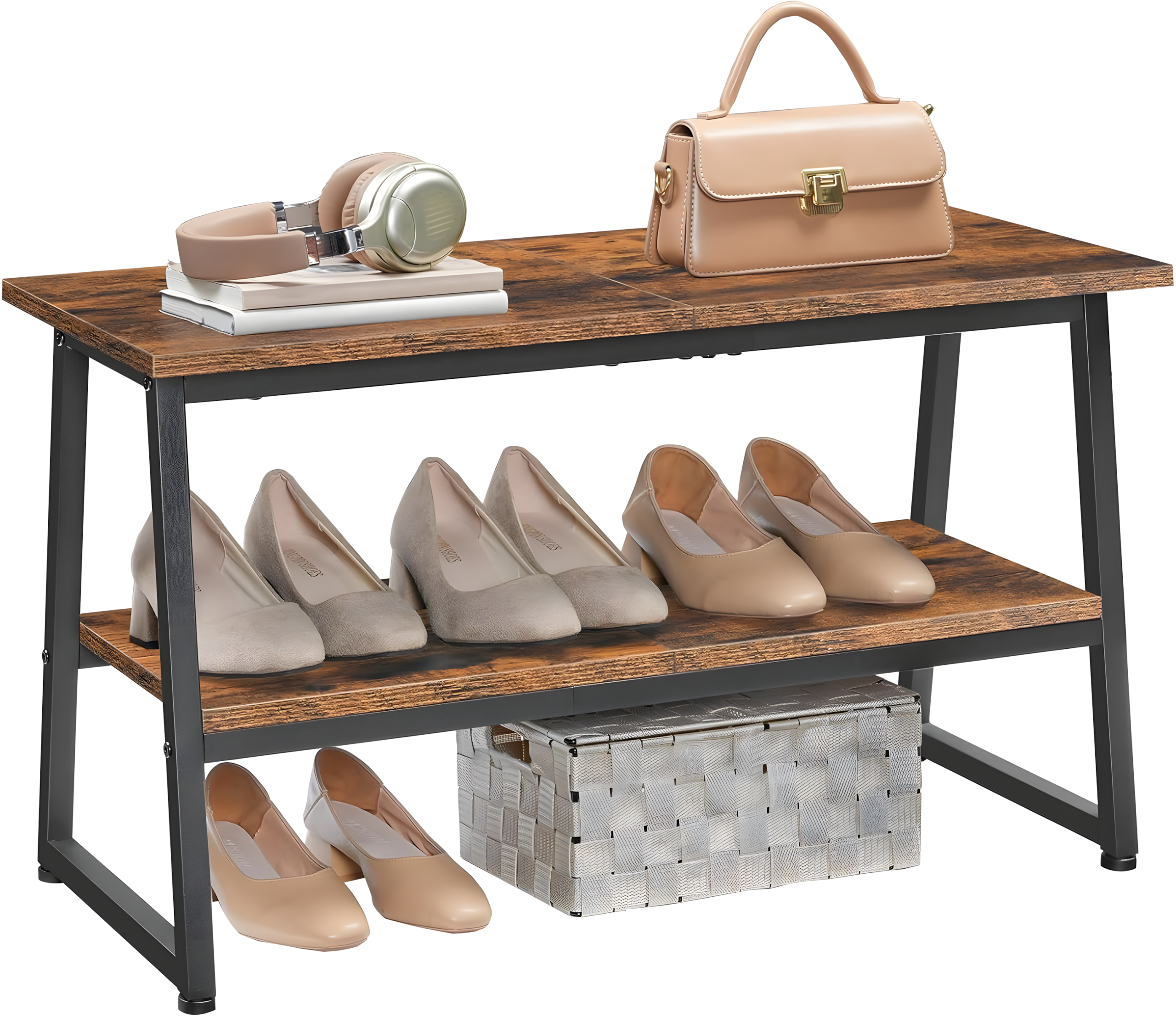 Hoobro Entryway Bench Shoe Storage Rack - Image 4