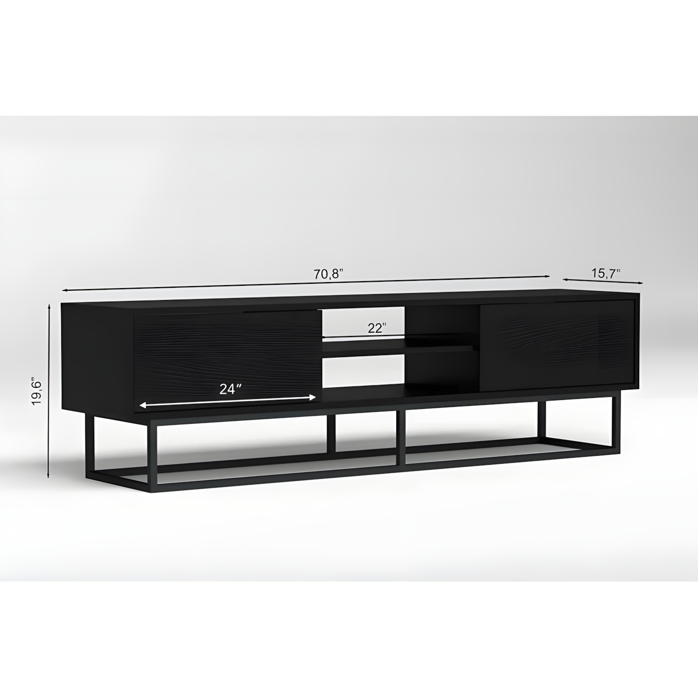 Fitzgibbon LED Media Living Lounge Console Table - Image 3