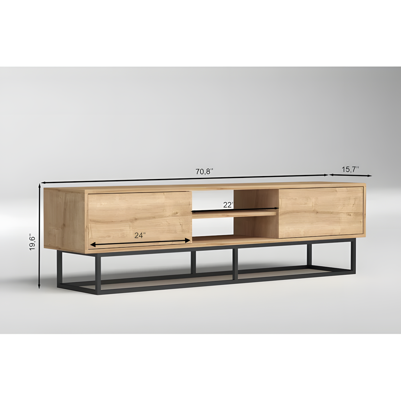 Fitzgibbon LED Media Living Lounge Console Table - Image 4