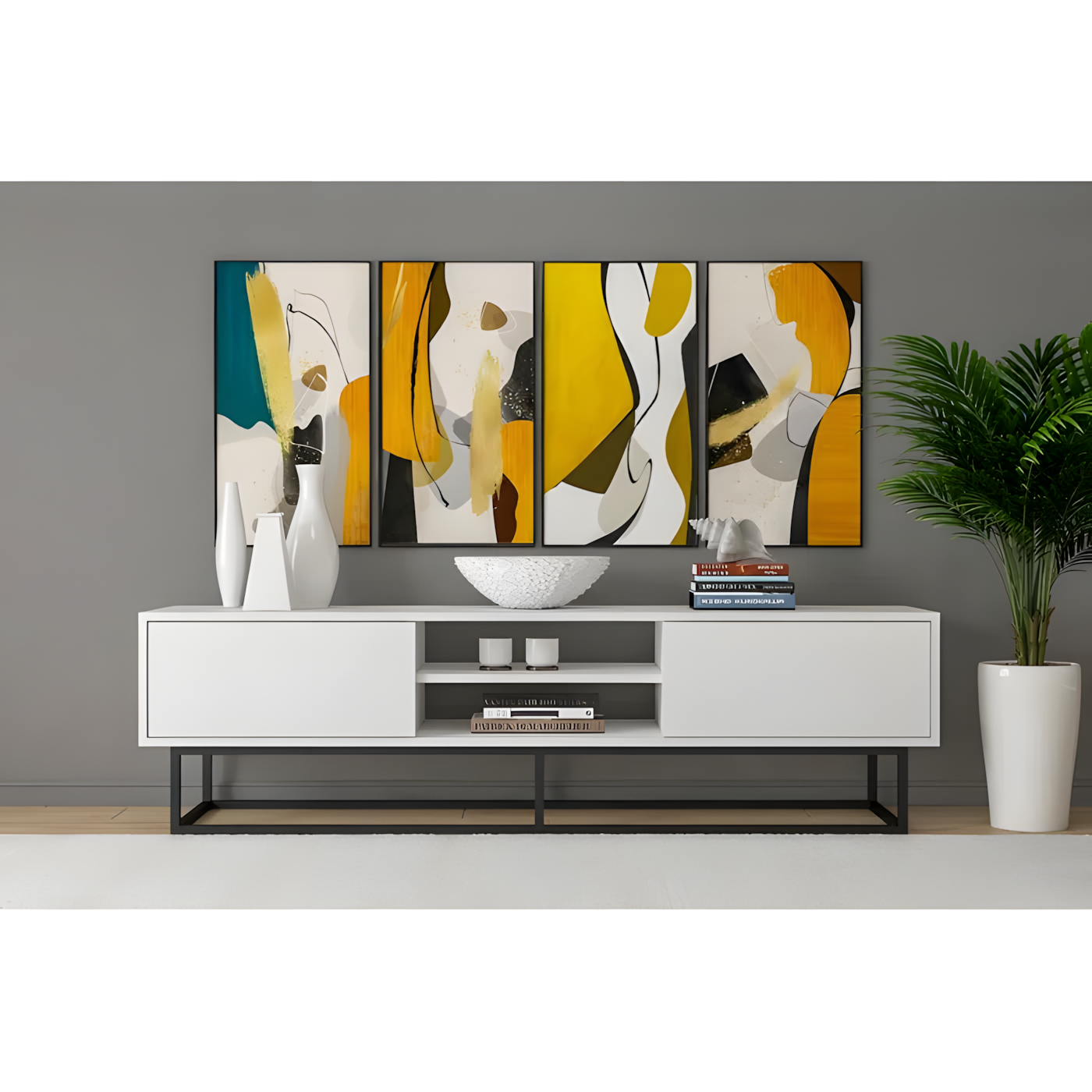 Fitzgibbon LED Media Living Lounge Console Table - Image 5