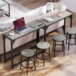 Amyove Nesting Console Narrow Long Entryway Table (Set of 2)