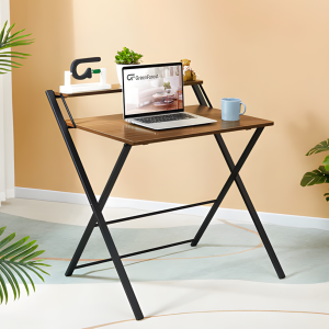 Toto 2-Tier Small Computer Desk Saving Folding Study Table